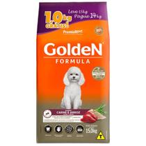 Ração Golden Fórmula Cães Adultos Mini Bits Carne e Arroz 15Kg