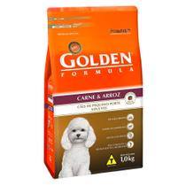Ração Golden Fórmula Mini Bits Cães Adultos Raças Pequenas Sabor Carne e Arroz 1kg - Premier