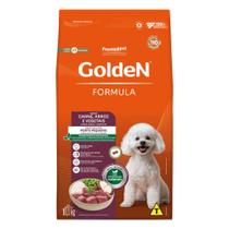 Ração Golden Fórmula Mini Bits Para Cães Adultos de Porte Pequeno Sabor Carne, Arroz e Vegetais 10,1 kg