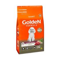 Ração Golden Fórmula Mini Bits Para Cães Adultos de Porte Pequeno Sabor Carne e Arroz