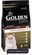 Ração Golden Gato Adulto Castrado - Carne - 3kg