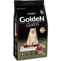 Ração Golden Gatos Adultos Castrados Carne
