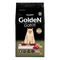 Ração Golden Gatos Adultos Castrados sabor Carne 10,1 Kg