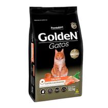 Ração Golden Gatos Adultos Castrados Salmão - 10,1kg