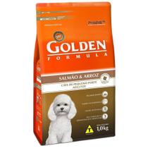 Ração Golden Mini Bits Cães Adultos Raças Pequenas Sabor Salmão e Arroz 1 Kg - Premier