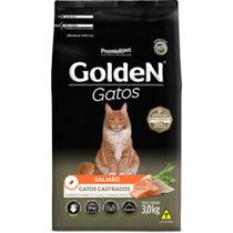 Ração Golden para Gatos Adultos Castrados Sabor Salmão- 3kg