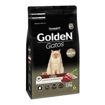 Ração Golden Premier Gatos Adultos Castrados Carne - 1 Kg