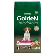 Ração golden seleção natural cachorro filhotes raças pequenas frango e arroz 10,1kg