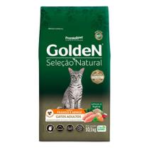 Ração Golden Seleção Natural Gatos Adultos sabor Frango e Arroz 10,1 Kg
