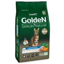 Ração Golden Seleção Natural Gatos Castrados Frango com Abóbora e Alecrim 10,1 kg