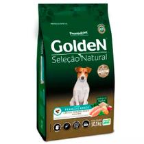 Ração Golden Seleção Natural Mini Bits Para Cães Adultos de Porte Pequeno Sabor Frango e Arroz 10,1 kg Ração Golden Seleção Natural Mini Bits Para Cães Adultos de Porte Pequeno Sabor Frango e Arroz 10,1 kg