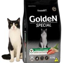 Ração Golden Special Gatos Castrados 10,1Kg Frango Carne
