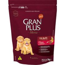 Ração Gran Plus Cães Filhote Menu Carne e Arroz - 3 Kg - AFFINITY PET CARE