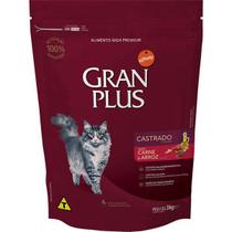 Ração Gran Plus Gatos Castrados Carne e Arroz (3 kg) - Affinity Guabi