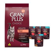 Ração Gran Plus Gatos Choice Frango E Carne - 10,1Kg + Supresa