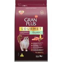 Ração Gran Plus Gatos Gourmet Castrados Peru e Arroz - 3 Kg - AFFINITY PET CARE