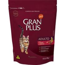 Ração GranPlus Carne e Arroz para Gatos Adultos 3kg