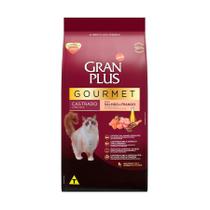 Ração GranPlus Gourmet para Gatos Castrados Sabor Salmão e Frango - 3kg