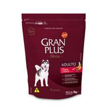 Ração Granplus Menu Cães Adultos de Porte Médio e Grande sabor Carne e Arroz 3kg