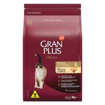 Ração GranPlus Menu Frango e Arroz para Gatos Castrados Sênior - 3 Kg