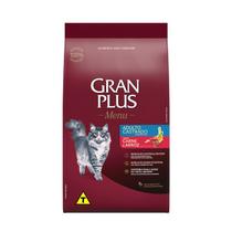 Ração granplus menu gatos adultos castrados carne e arroz 3 kg