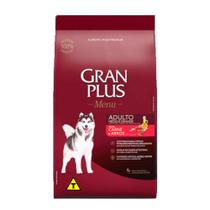 Ração GranPlus Menu para Cães Adultos de Raças Médias a Grandes Sabor Carne e Arroz 15 kg