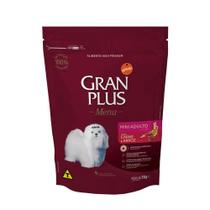 Ração Granplus Menu para Cães Adultos Mini sabor Carne e Arroz 3kg - GRAN PLUS