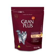 Ração Granplus Menu para Gatos Castrados sabor Frango e Arroz 3kg