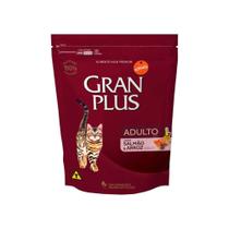 Ração GranPlus para Gatos Adultos Sabor Salmão e Arroz - 1Kg - Gran Plus Ração GranPlus para Gatos Adultos Sabor Salmão e Arroz - 1Kg - Gran Plus