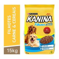 Ração KANINA Cães Filhotes Carne e Cereais 15kg