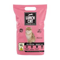Ração Lunch Cat Premium para Gatos Adultos Natural Sabor Frango Salmão 26 Proteínas 5kg