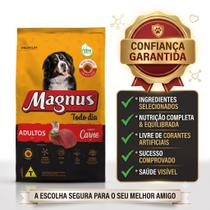 Ração Magnus Cães Adultos Todo Dia Sabor Carne 15kg Premium Sem Corantes