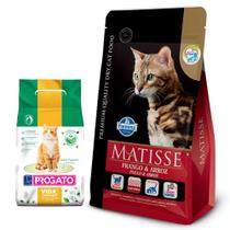 Ração Matisse Gatos Frango e Arroz 7,5kg + Areia Biodegradável