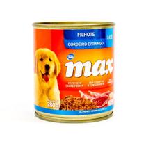 Ração Max Lata para Cães Filhotes sabor Patê de Cordeiro e Frango 280g - MAX TOTAL