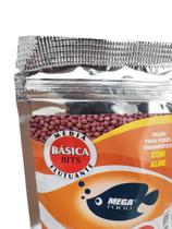 Ração Mega Food Basica Bits Alho Media 100g para peixes Ração Mega Food Basica Bits Alho Media 100g para peixes