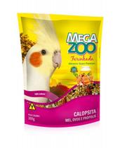Ração Megazoo Farinhada Mel, Ovos e Própolis para Calopsita c/ 300g