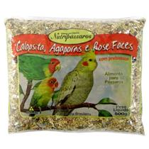 Ração Mistura de Sementes Calopsita Agapones E Rose Faces 500GR