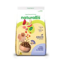 Ração Naturalis para Cães Adultos de Porte Pequeno sabor Peru, Frango e Frutas - 1kg