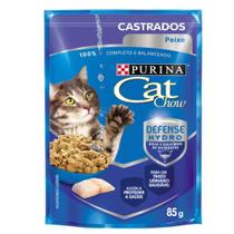 Ração Nestlé Purina Cat Chow Castrados Sachê Peixe ao Molho