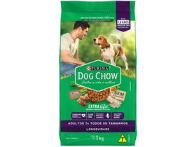 Ração NESTLÉ PURINA DOG CHOW EXTRALIFE Senior Carne, Frango e Arroz 1kg Ração NESTLÉ PURINA DOG CHOW EXTRALIFE Senior Carne, Frango e Arroz 1kg