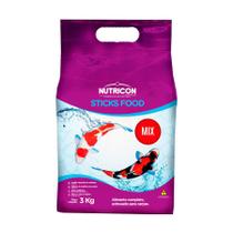 Ração Nutricon Sticks Food Mix para Peixes - 3kg - Nutricon Pet