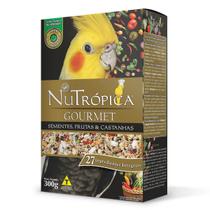 Ração Nutrópica Calopsita Gourmet 300g Mistura Grãos Integrais Castanha Legumes Frutas Super Premium