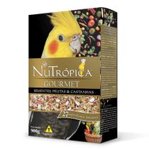 Ração Nutrópica Calopsita Gourmet 900g Mistura Grãos Integrais Castanha Legumes Frutas Super Premium