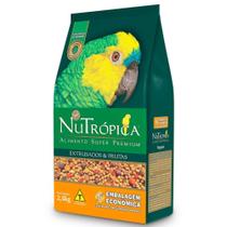 Ração Nutrópica Papagaio com Frutas 2,5kg Extrusada Super Premium Cacatua Congo Ecletus