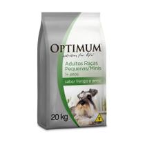 Ração Optimum para Cães Adultos de Raças Pequenas e Minis 1+ anos sabor Frango e Arroz - 20kg