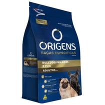 Racao origens adulto bulldog frances pug 10,1kg