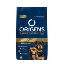 Ração Origens Cães Adultos Pit Bull e Rottweiler - 15Kg
