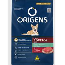 Ração Origens Cães Porte Mini e Pequeno Sabor Carne e Cereais 10,1kg Adimax Ração Origens Cães Porte Mini e Pequeno Sabor Carne e Cereais 10,1kg Adimax