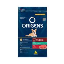 Ração Origens para Cães Adultos de Porte Mini e Pequeno Sabor Carne e Cereais 3kg Ração Origens para Cães Adultos de Porte Mini e Pequeno Sabor Carne e Cereais 3kg