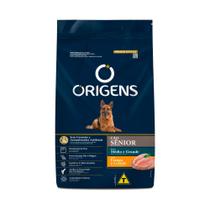 Ração Origens para Cães Sênior de Porte Médio e Grande Sabor Frango e Cereais Integrais - 3kg